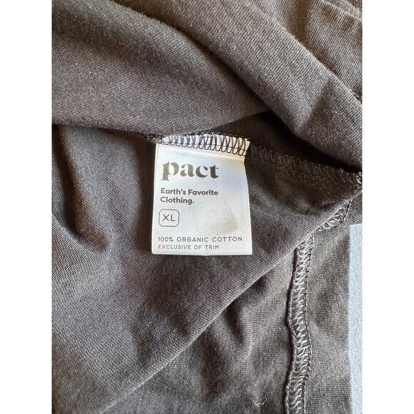 Pact 100% organic cotton vneck tshirt black tank dress, XL, sustainable, earthy - Picture 4 of 7